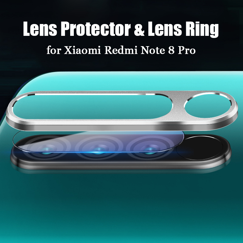 Bakeey-Xiaomi-Redmi-Note-8-Pro-Anti-scratch-Aluminum-Metal-Circle-RingTempered-Glass-Rear-Phone-Lens-1589153-1